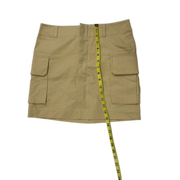 Ralph Lauren Sport Mini Cargo Skirt Khaki Y2K 90s Pockets New Size 2 - Picture 3 of 10